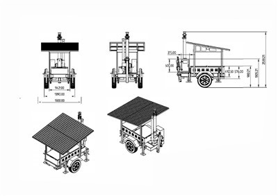 Mobile Solar-Powered Alarm Cameras Trailer Mobile Solar-Powered Alarm Cameras Trailer